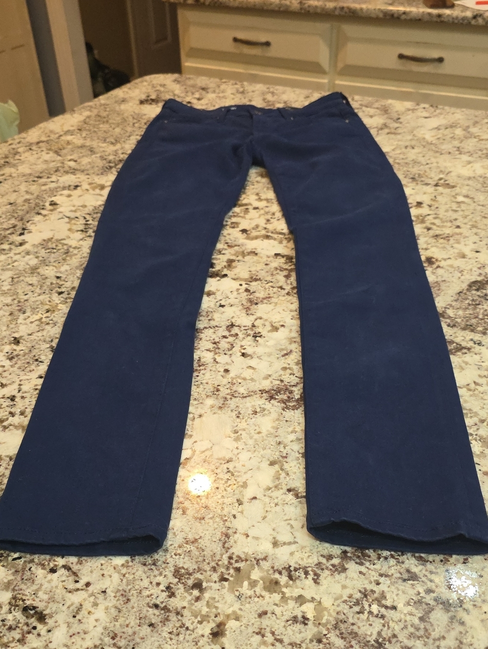 AG Adriano Goldschmied Women's Navy Slim Straight Jeans